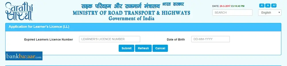 Apply for Learner's Licence