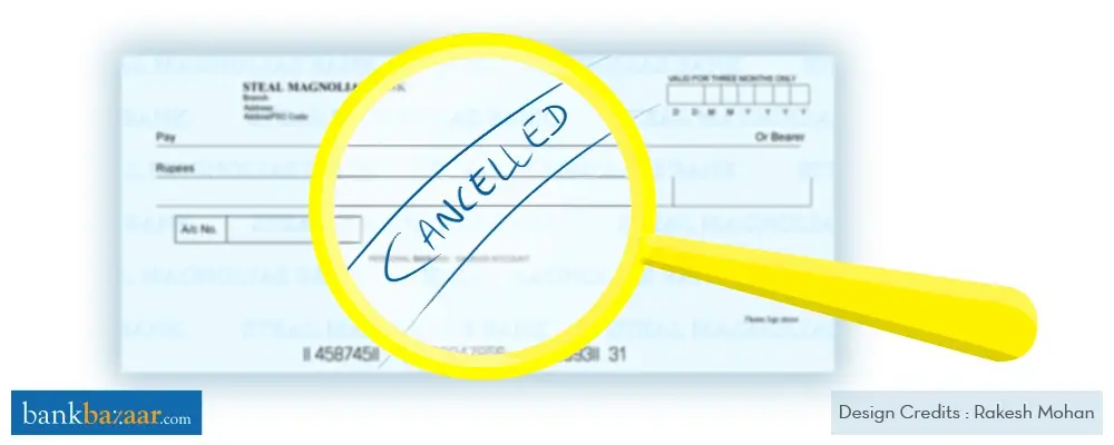How to write a cancelled Cheque
