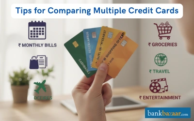 Guide showing tips to compare multiple credit cards for best offers